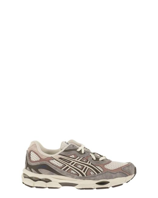 Asics Gray Multicolour Leather Sneakers