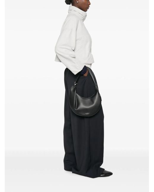 Emporio Armani Black Medium Leather Hobo Bag