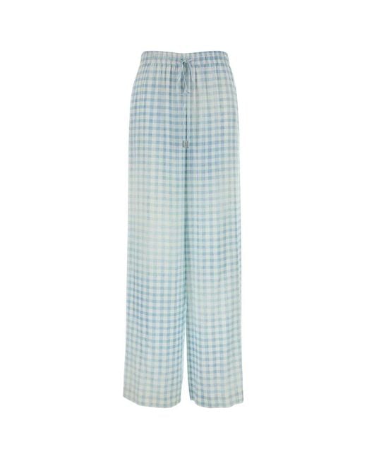 Ermanno Scervino Blue Pantalone Palazzo Coulis