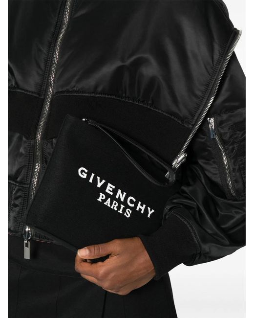 Givenchy Black Canvas Pouch With Zip