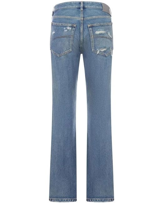 Balenciaga Blue Straight Slim Jeans