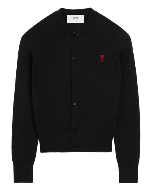 AMI Black Ami De Coeur Cardigan