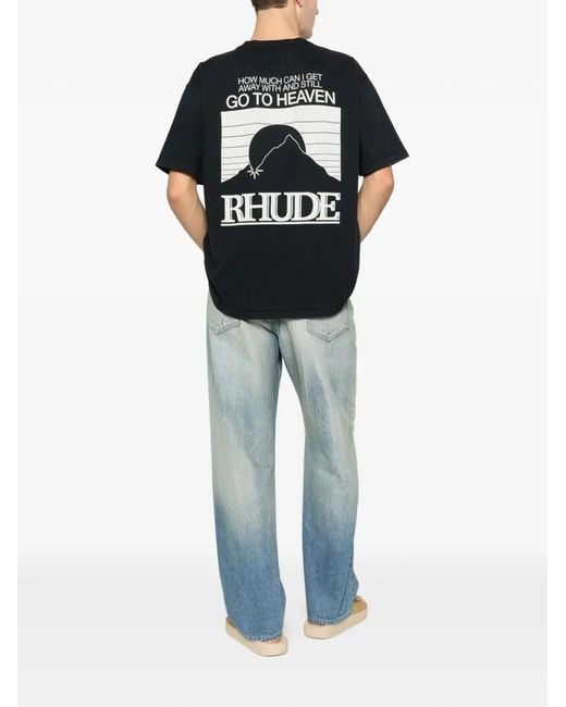 Rhude Black Moonlight Pack Tee for men