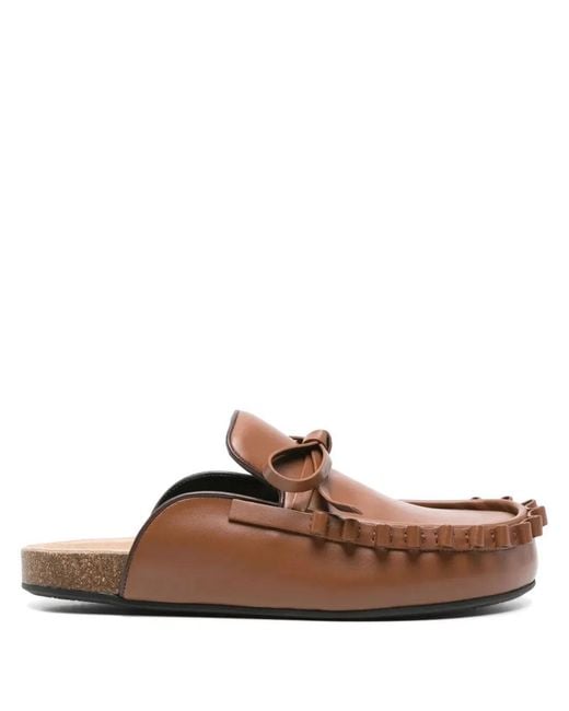 J.W. Anderson Brown Ruffle Loafer W