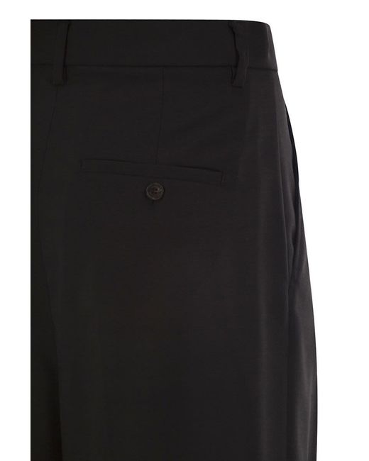 Weekend by Maxmara Black Pleat-Detail Trousers