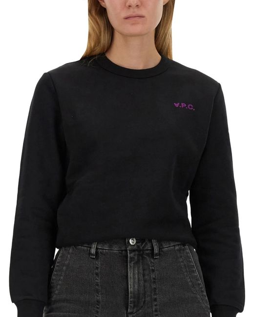 A.P.C. Black Sweatshirt With Logo