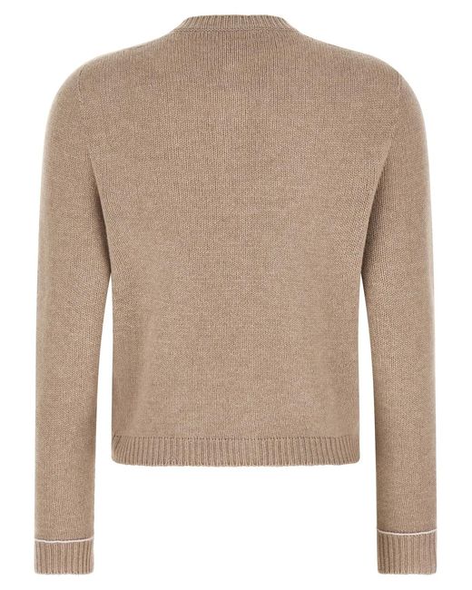 Fabiana Filippi Natural Covered Buttons Cardigan