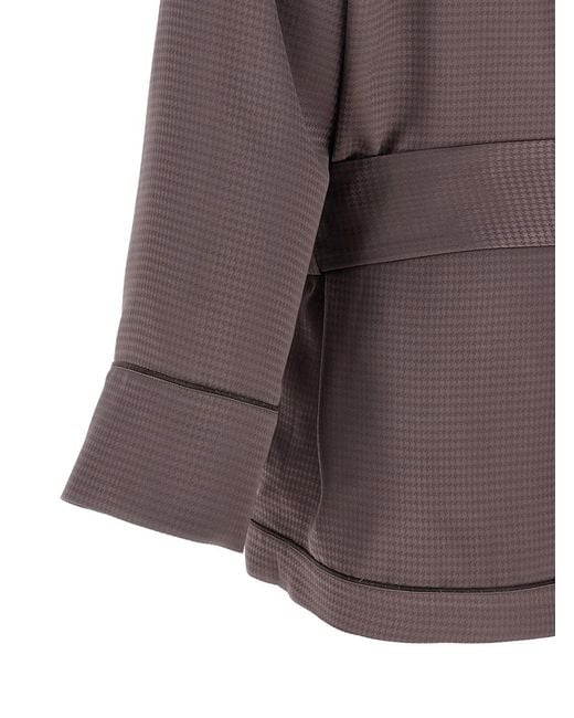 The Attico Brown Dressing Gown Blazer