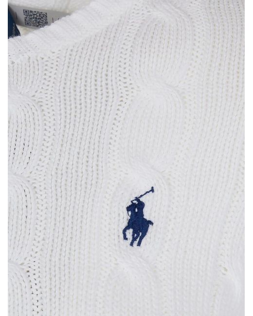 Polo Ralph Lauren White "Julianna" Long Sleeves Pullover
