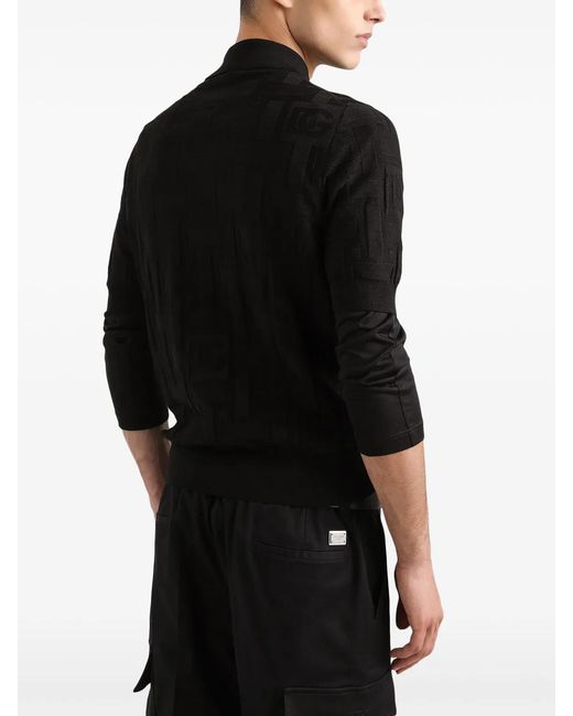 Dolce & Gabbana Black Dolce & Gabbana Silk Polo for men