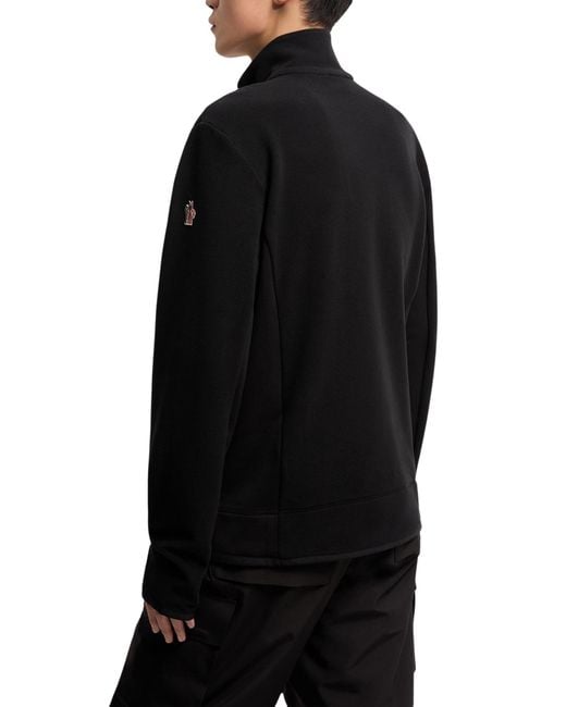 Moncler Black Half-Zip Polo Neck for men