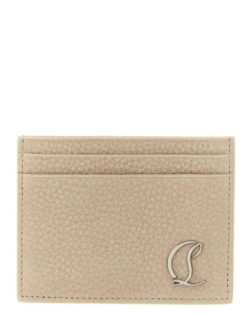 Christian Louboutin Natural 'Mooncrest' Card Holder for men