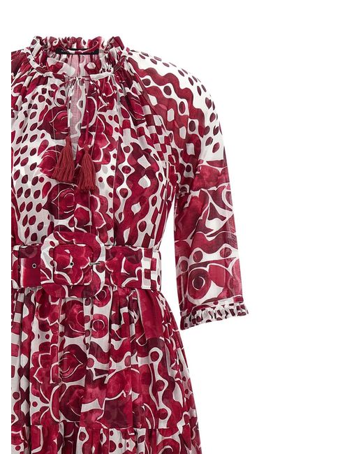 Samantha Sung Red Cotton Long Dress