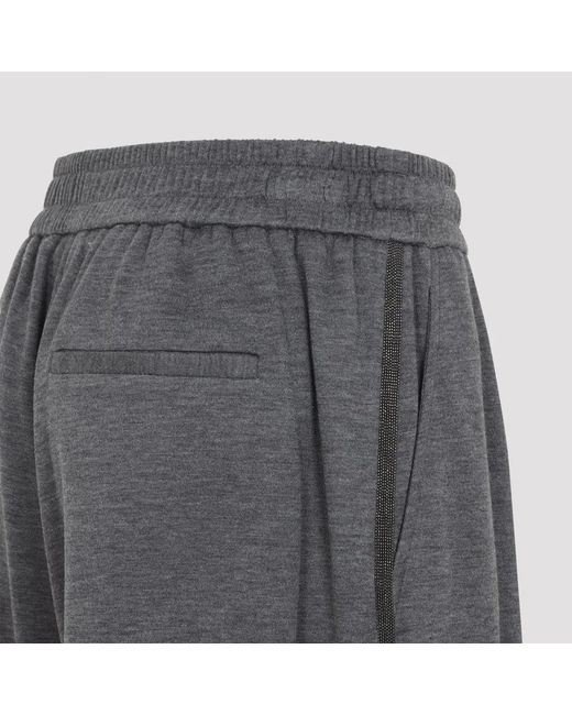 Brunello Cucinelli Gray Dark Cotton Pants