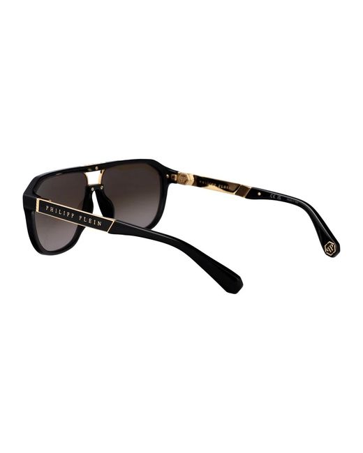 Philipp Plein Black Acetate+Metal Sunglasses