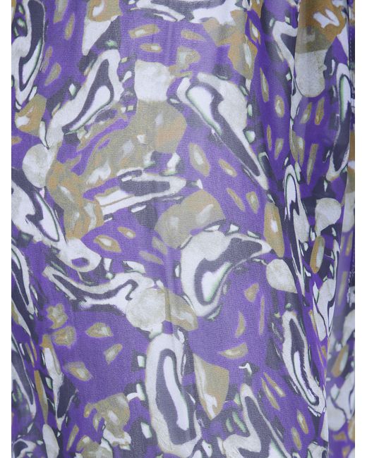Dries Van Noten Blue "Pachas" Georgette Trousers