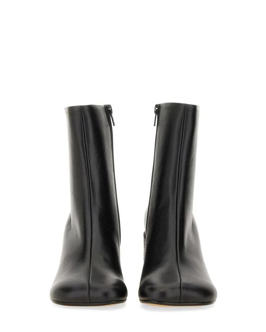 MM6 by Maison Margiela Black Tabi Ankle Boots