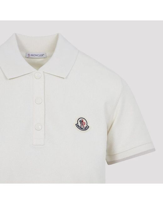 Moncler White Ss Polo