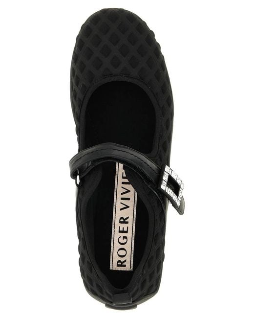 Roger Vivier Black Polyamide Ballet Flats