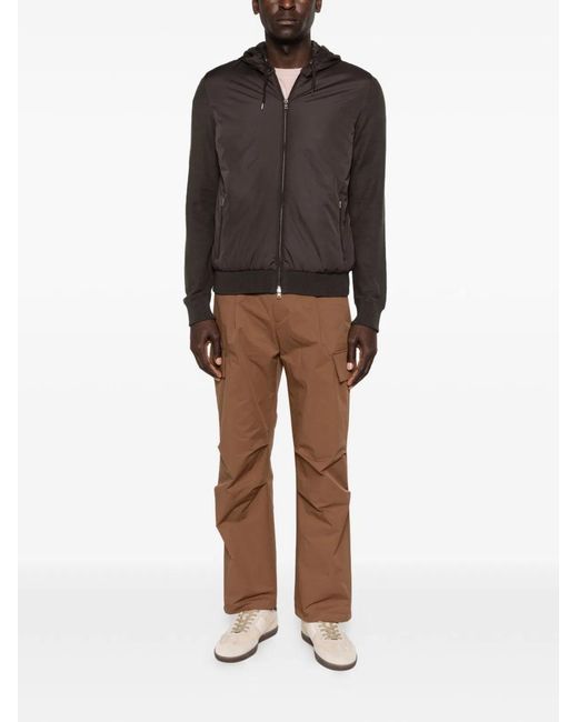 Herno Brown Cotton Polyester Sweatshirt Jacket for men