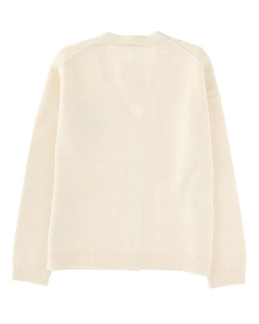 Maison Kitsuné Natural Maison Kitsuné "Fox Head" Cardigan for men