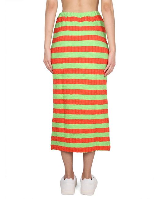 Sunnei Yellow Striped Skirt