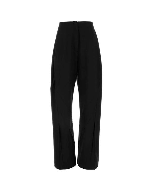 Kiko Kostadinov Black Stretch Wool Venari Wide-Leg Pant