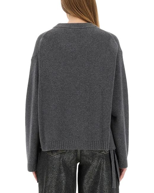 Ganni Gray Recycled Wool Sweaters