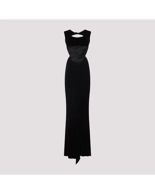 Rick Owens Black Viscose Silk Dresses