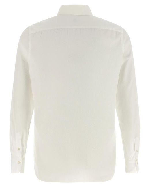 Finamore 1925 White 'Gaeta' Shirt for men