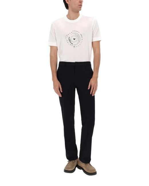 Emporio Armani Blue Pantalone Slim Fit for men