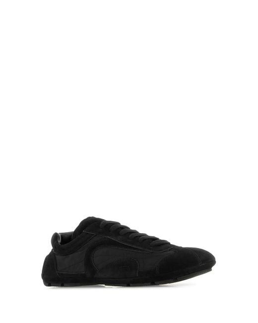 Prada Black Suede And Re-Nylon Montecarlo Re-Edition 2005 Sneakers for men