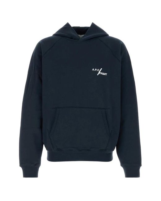 A.P.C. Blue Hoodie Duck for men