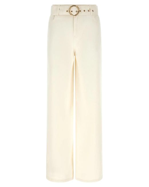 Twinset White Twin Set Wide Leg Jeans