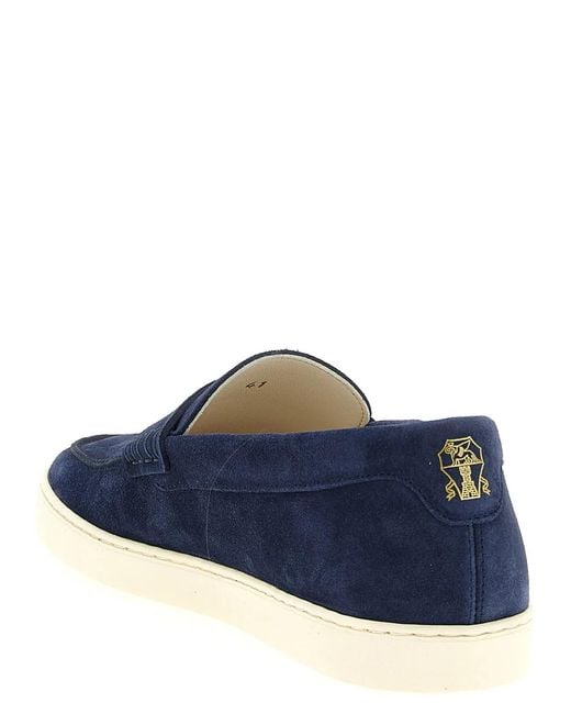 Brunello Cucinelli Blue Loafers Sneakers for men