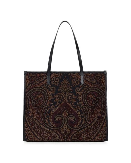 Etro Black Shopping Lovtter Paisley