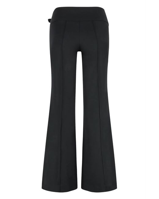 Versace Jeans Couture Black High-Waist Wide-Leg Trousers