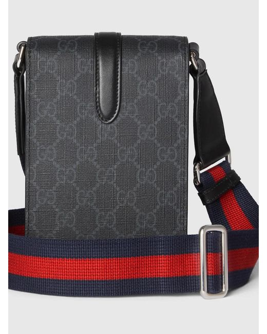 Gucci Black Gg Supreme Mini Crossbody Bag for men