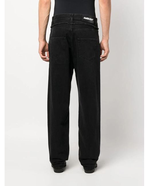 Ambush Black High Waisted Denim Jeans for men