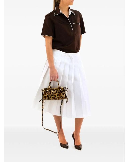 Prada White Cotton Polyester Skirt