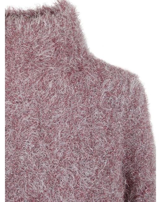 J.W. Anderson Purple Cropped Cutout Jumper