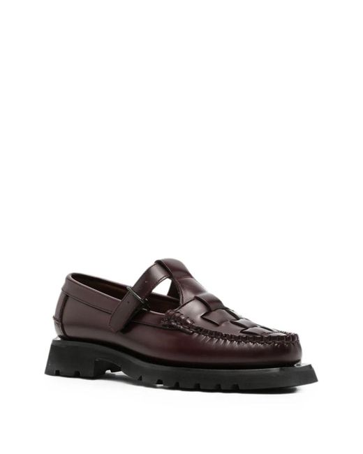 Hereu White Soller Leather Loafers