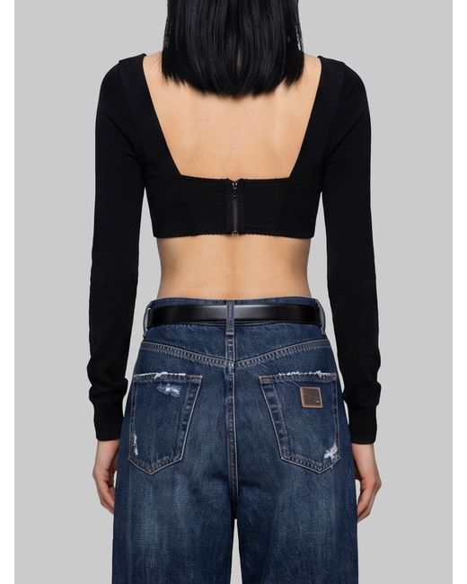 Dolce & Gabbana Black Dolce&Gabbana Top Bustier