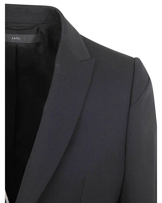SAPIO Black Single Breasted Blazer Jacket for men