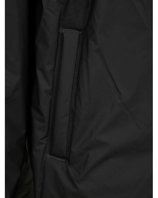 Rains Black Lohja Long Jacket Rain-Coat for men