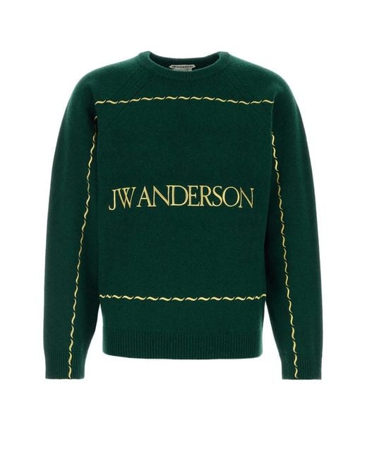 J.W. Anderson Green Jw Anderson Bottle Wool Sweater for men