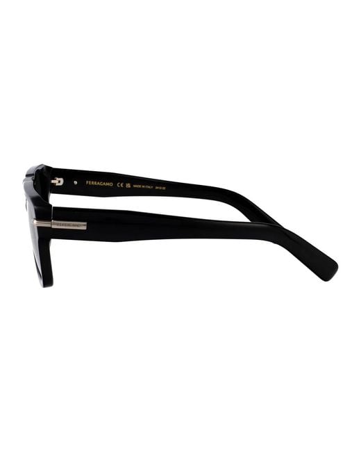 Ferragamo Black Acetate Sunglasses for men
