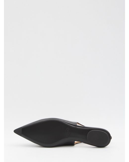 Tod's White Leather Slingback Ballerinas