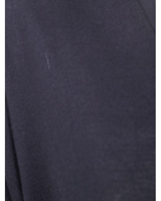 Drumohr Blue Long Sleeve V-Neck Extrafine Sweater