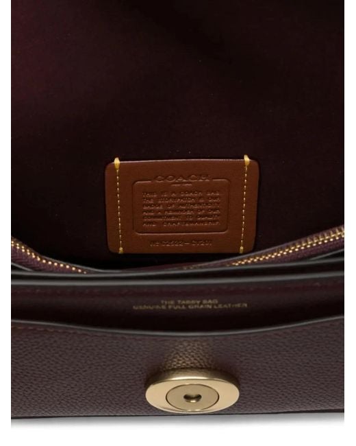 COACH Purple Tabby 20 Leather Shoulder Bag